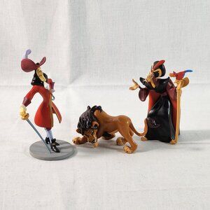 Disney Villain PVC Figures SCAR Captain Hook Jafar Toy Cake Topper Figurine